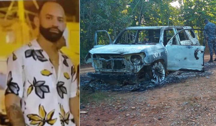Encuentran jeepeta calcinada de joven reportado como desaparecido