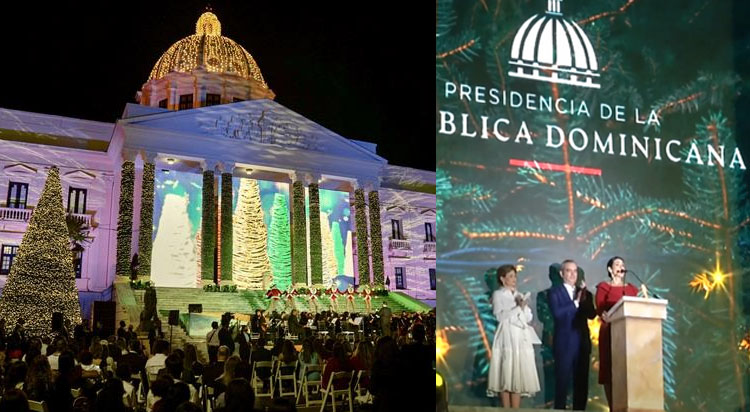 Abinader da la bienvenida a la Navidad en el Palacio