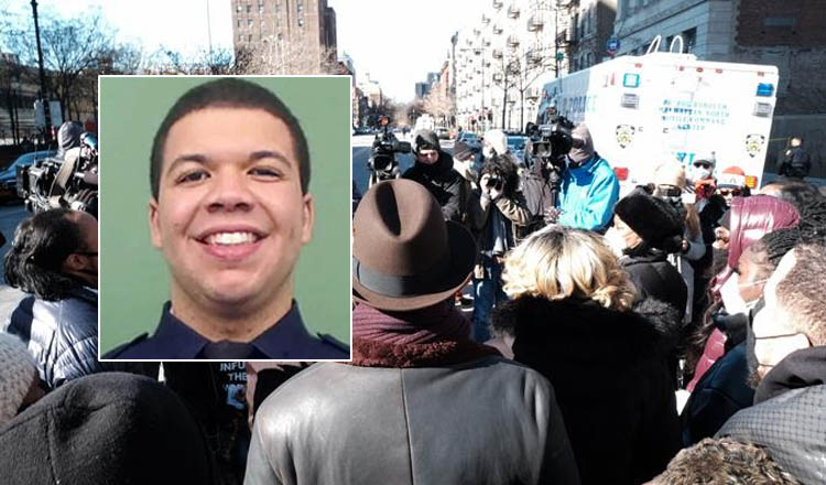 Neoyorquinos rinden tributo a policía dominicano asesinado en Harlem Manhattan