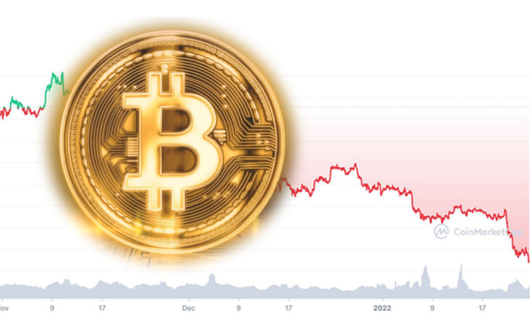 Bitcoin ha perdido en 2 meses el 75% de lo que ganó en 2021