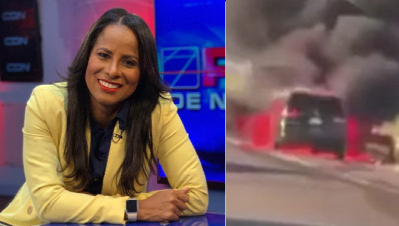 Se incendia vehículo de la periodista Addis Burgos