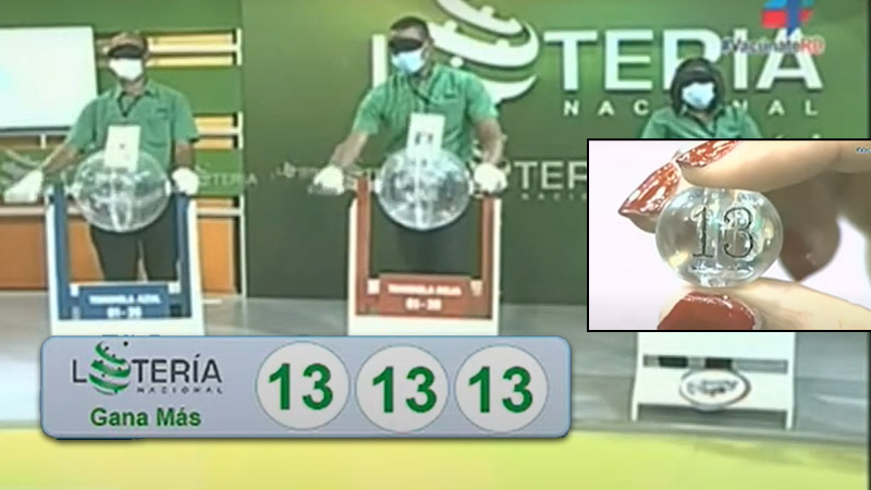 Sale tres veces el número 13 en la Lotería Nacional ¡El bendito 13!