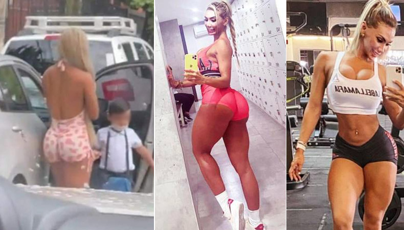 Critican a madre fitness por llevar a su hijo a la escuela con ropa "inapropiada"