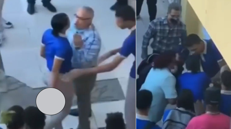 Estudiante enfrenta a profesor con un puñal en liceo de Santo Domingo