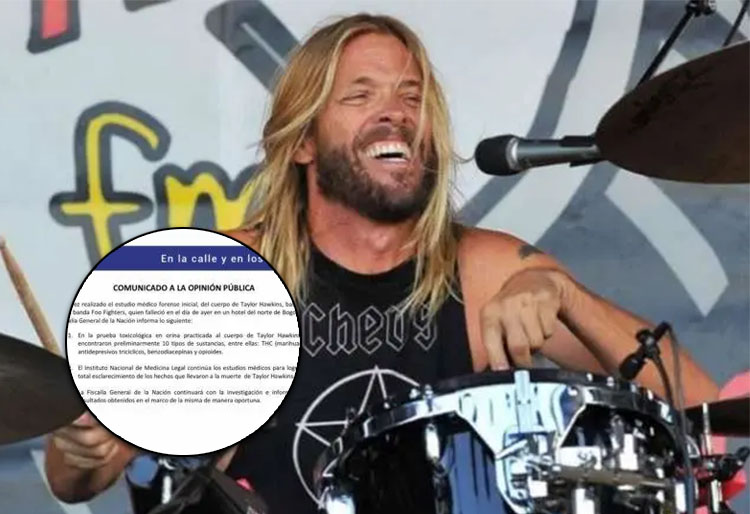 Taylor Hawkins habría fallecido por sobredosis de sustancias psicoactivas