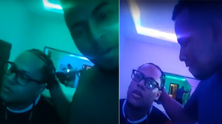 Hombre le reclama a otro que supuestamente estaba enamorando a su mujer