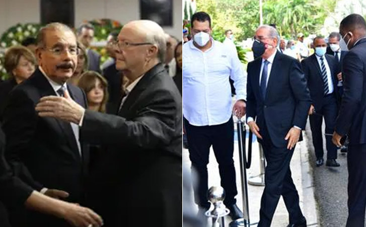 Danilo Medina acude a dar el pésame al expresidente Hipólito Mejía y la define como ejemplar