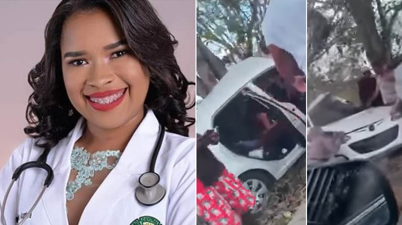 Joven doctora resultó con heridas leves tras impactar en su vehículo contra árbol