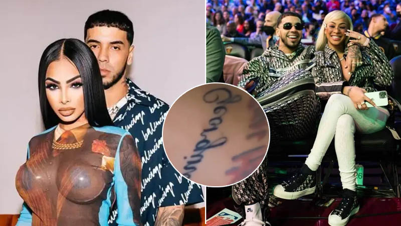 Anuel AA se tatúa el nombre de Yailin 'Jorgina'