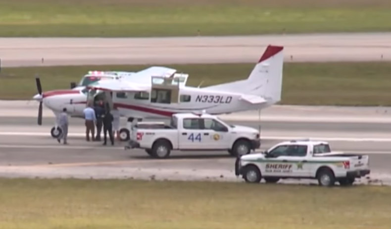 Pasajero aterriza avión en Florida