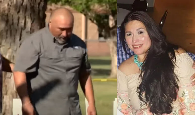 Esposo de maestra asesinada en Texas llevó flores a memorial antes de morir