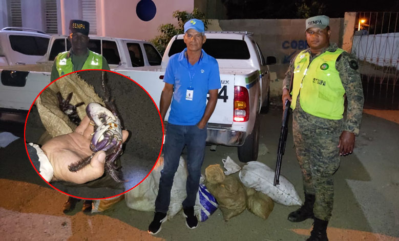 El SENPA incauta 8 sacos y medio de cangrejos en veda