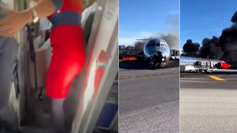 Así se vivió dentro del avión el accidente de la aerolínea dominicana Red Air en Miami