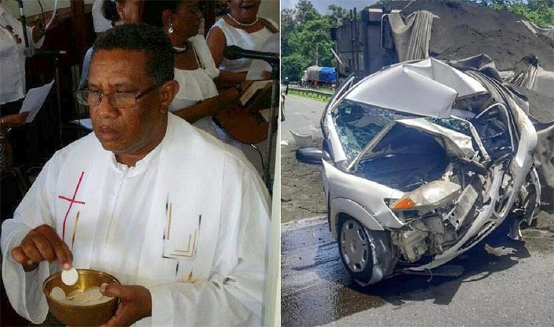 Sacerdote pierde la vida en un accidente en el kilómetro 22 de la autopista Duarte