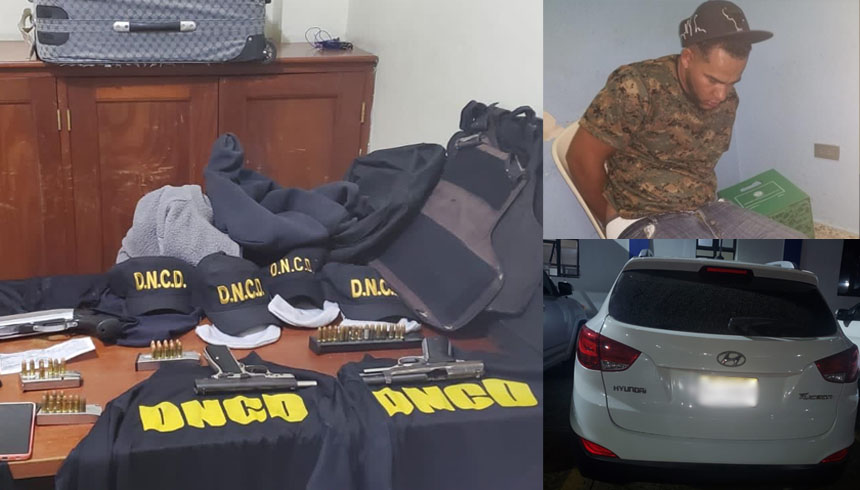 La Policía Nacional intercepta vehículo involucrado a varios atracos en Santiago