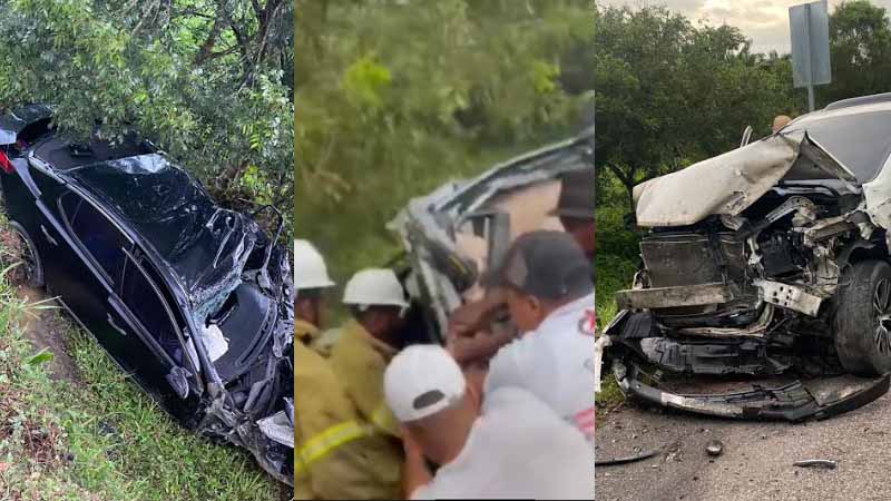 Dos muertos y dos heridos en triple choque en carretera Santo Domingo-Samaná