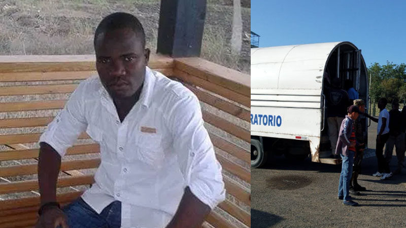 Denuncian fallece joven haitiano en camión de la Dirección de Migración