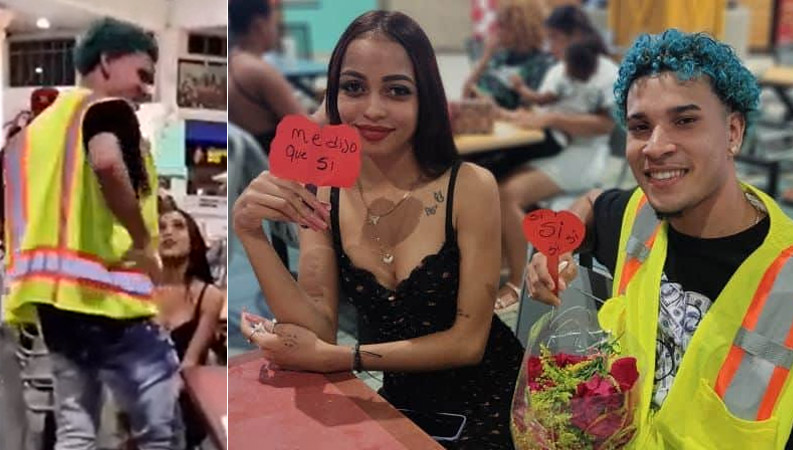 Joven banquera le pide matrimonio a su novio motorista y se hace viral