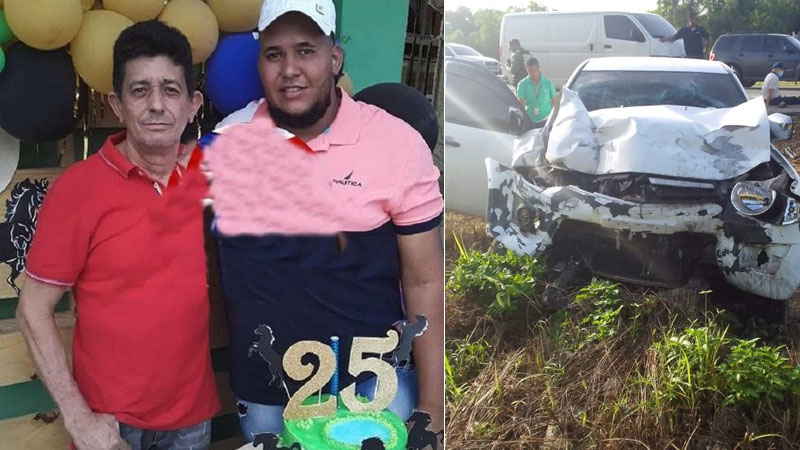 Sufrió un infarto manejando y junto al padre se mata vía Santo Domingo