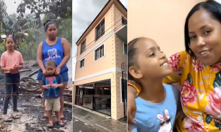 Cambian la vida de una familia que se le quemó su casa