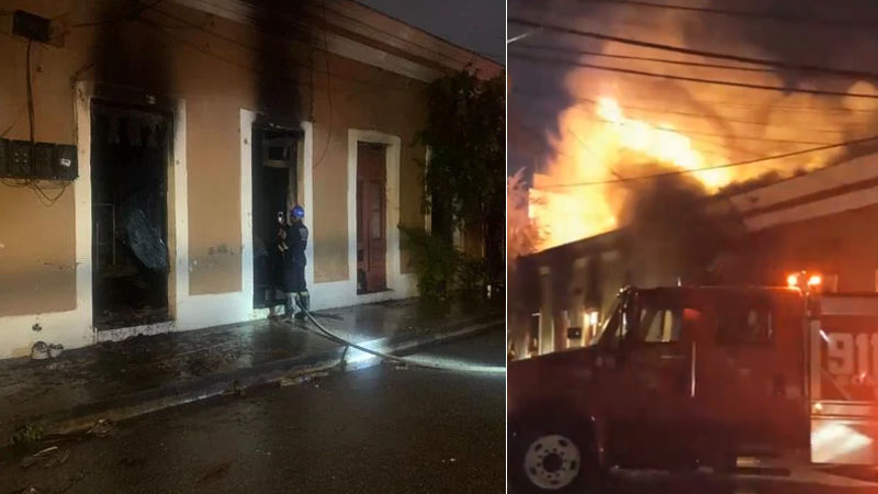 Bomberos sofocan incendio que afectó cinco viviendas en la Zona Colonial