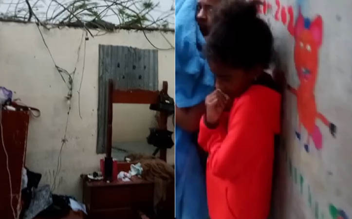 Se le fue el techo a la casa y con un bebé en brazo se refugiaban en Sánchez