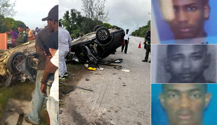Tres jóvenes perdieron en accidente de tránsito la vida en la Romana