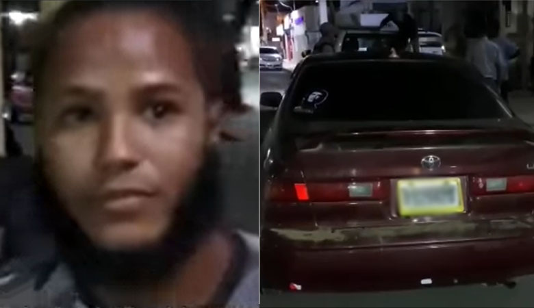 Policía apresa hombre que robo becerros el baúl de un carro Sabaneta