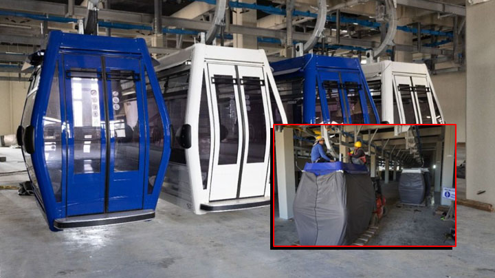 Llegan primeras cabinas de la Línea 2 del Teleférico en Los Alcarrizos-KM9