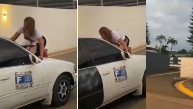 Mujer encuentra a su pareja saliendo de una cabaña