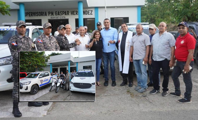 Entregan cuatro nuevas y modernas unidades policiales al patrullaje preventivo en Gaspar Hernández