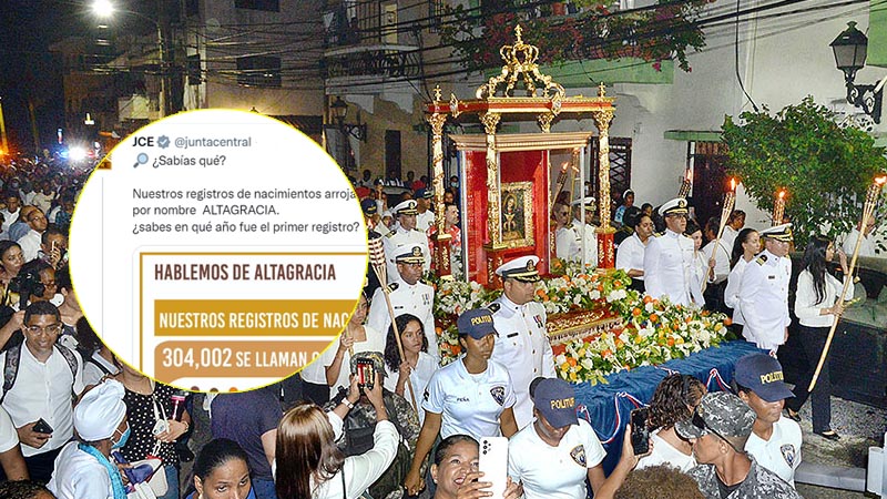 Más de 300 mil personas en RD han sido declaradas con el nombre de Altagracia