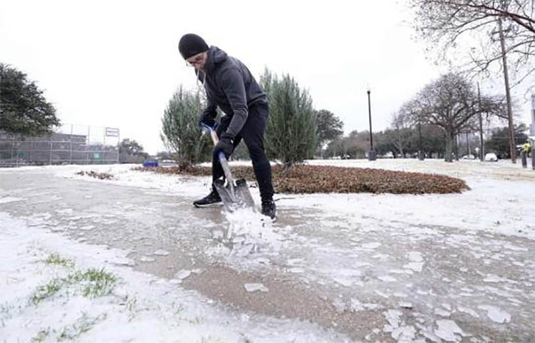 Estados Unidos con aguanieve y nieve
