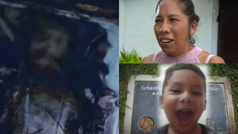 Mujer jura que el rostro de Jesús apareció sobre el ataúd de su hijo