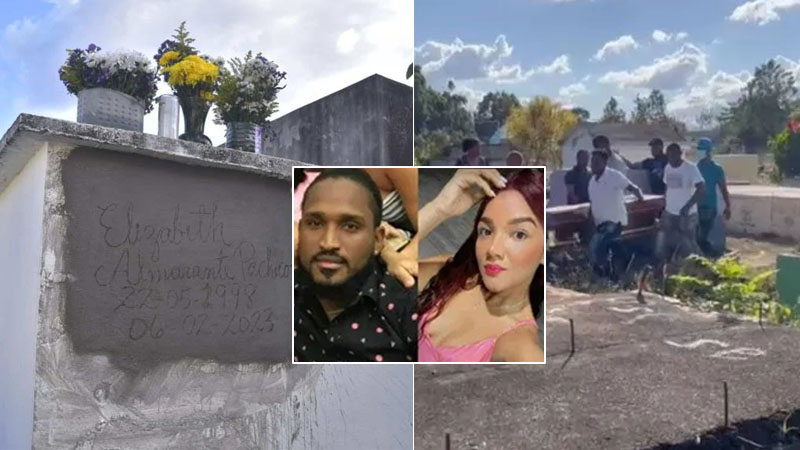 Sepultan por separado cadáveres de pareja encontrada en poso séptico