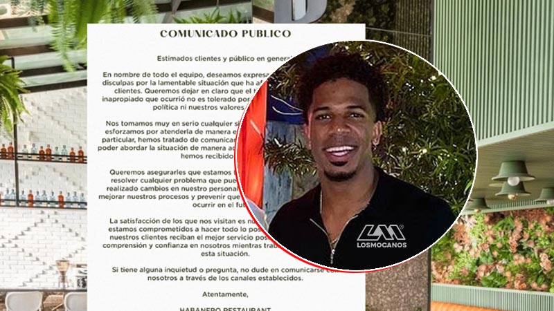 'Habanero Restaurant' le responde al pelotero que alega discriminación