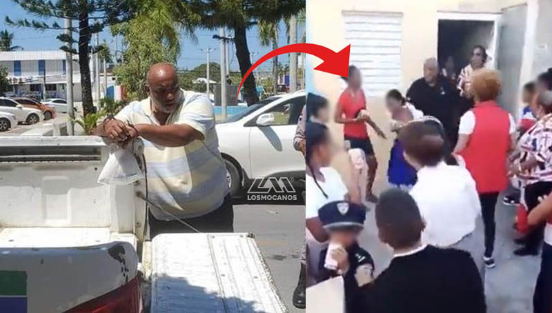 Presentación periódica a padre que sacó empujones a hija de escuela