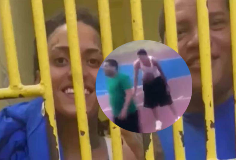 Onguito y Mantequilla jugando básquetbol en la cárcel