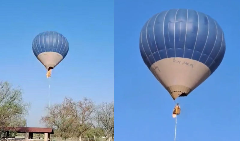 Dos muertos tras el incendio y desplome de un globo aerostático en México