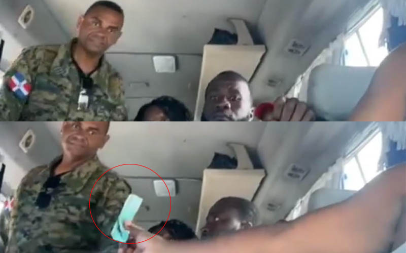 Militar es sobornado con 500 pesos por chofer que transportaba haitianos ilegales