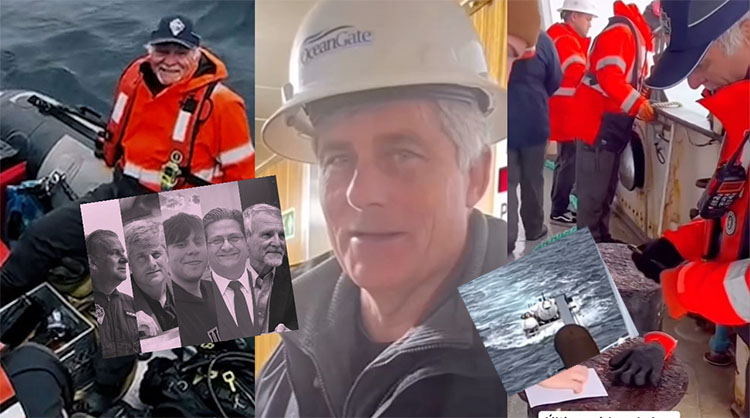 Ultimo video de lo tripulantes del submarino antes de bajar a ver los restos de titanic