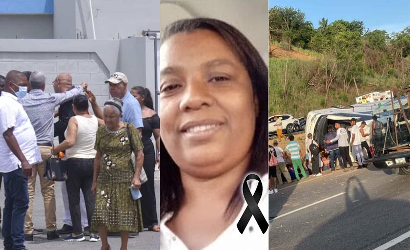 Esposo de víctima del accidente en la Autopista Duarte se deshace en lágrimas: Señor, dame fuerzas