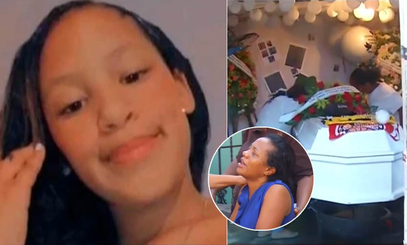 Dolor y consternación en velatorio de adolescente ultimada por padrastro en Villas Agrícolas