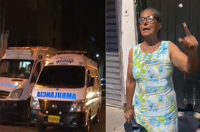 Una mujer residente de la zona