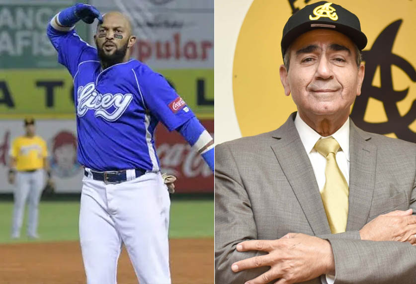 presidente de Águilas y Emilio Bonifacio por bate