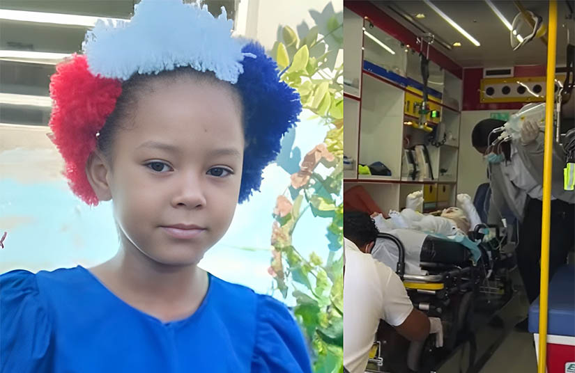 Niña afectada tras incendio es trasladada hospital de Santiago