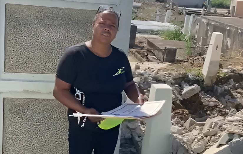 Mujer se lleva una sorpresa cuando fue al cementerio Cristo Redentor