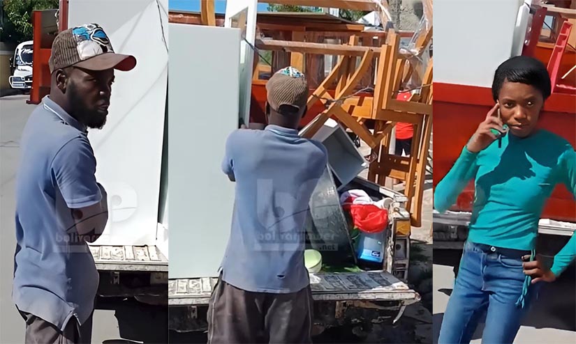Hombre impide que ex pareja se lleve los trastes