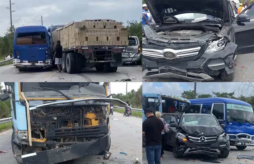 Varios vehículos involucrados en accidente; un fallecido, en la Autovía del Este