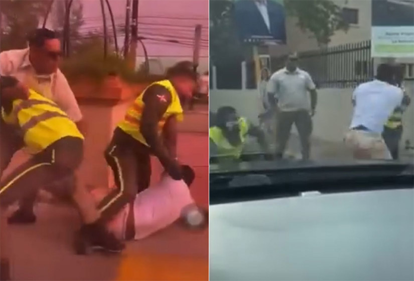 Agentes de la Digesett se enfrentan con con ciudadanos en La Romana